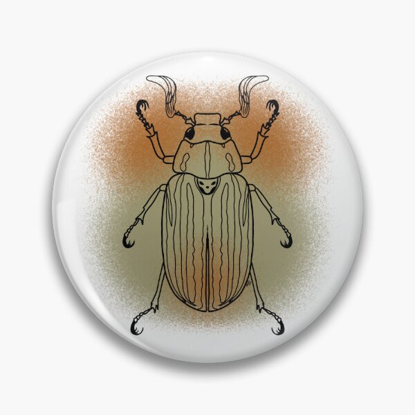 Item preview, Striped June Bug Line-art (Green & Brown) designed and sold by Burnt_Pikachu.