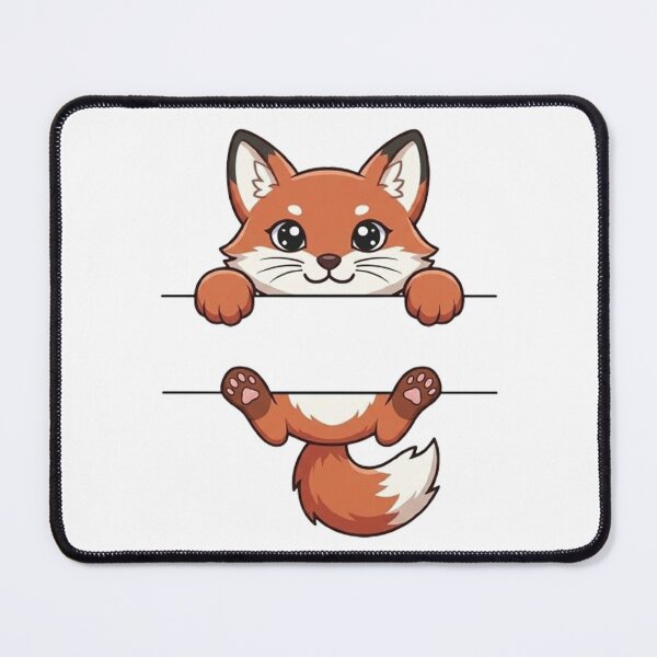 Item preview, Cute Red Fox Peeking - Kawaii Anime Fox designed and sold by PetalsPaws.