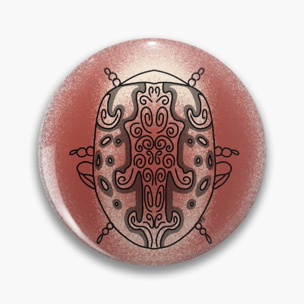 Item preview, Calligraphy Beetle Line-art (Red & Cream) designed and sold by Burnt_Pikachu.