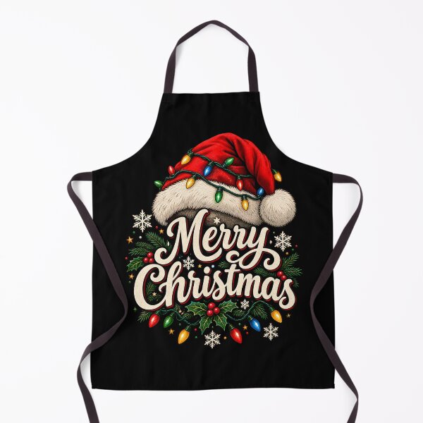 Item preview, Festive Santa Hat With Christmas Lights Merry Art designed and sold by DailySparks.