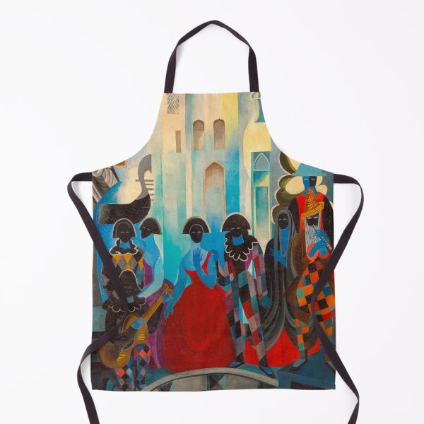 Item preview, Carnival in Venice masquerade ball landscape painting print by Aleksandra Exter  designed and sold by Jéanpaul  Ferro.