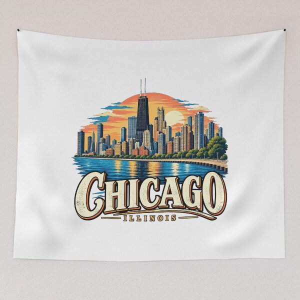 Item preview, Vintage Chicago Illinois Travel Souvenir Landmark Gift designed and sold by MichaeIRellov.