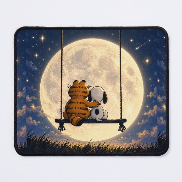 Item preview, Garfield & Snoopy Stargazing on a Swing designed and sold by katekrystal.