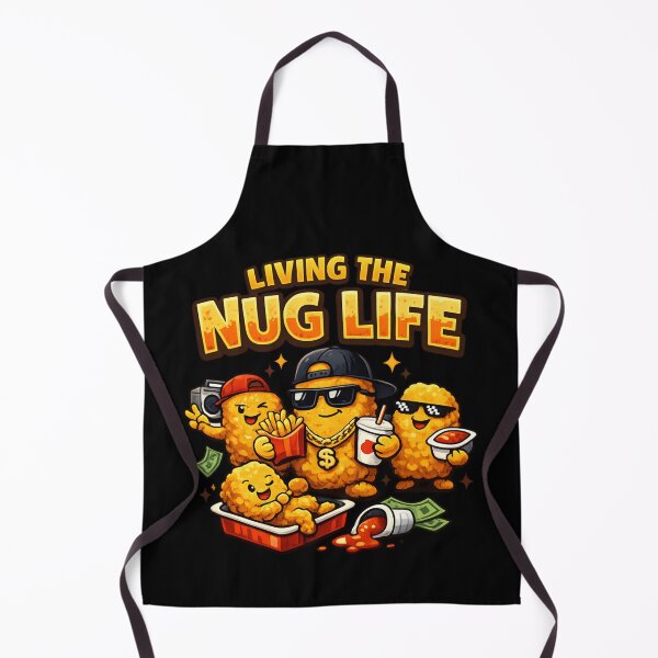 Item preview, Living the Nug Life – Funny Chicken Nugget Foodie designed and sold by SidTastic .