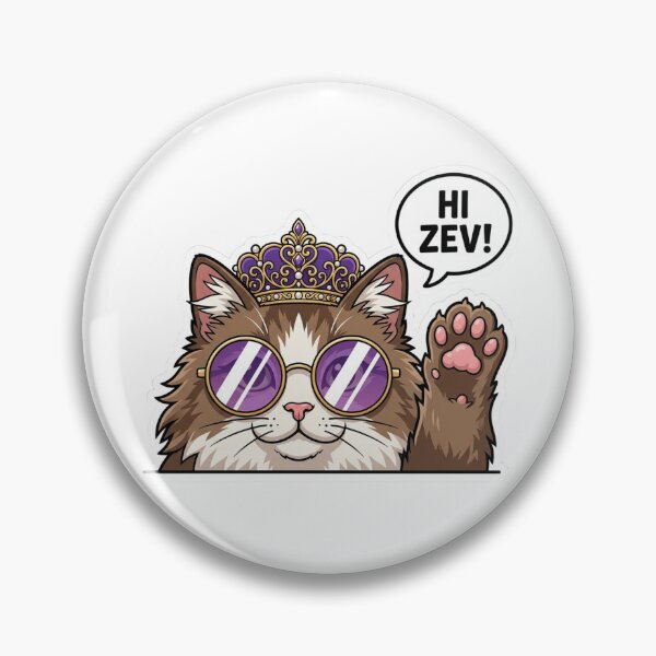 Item preview, Hi Zev Princess Donut Waving Cat Dungeon Crawler Carl Crown Sunglasses LitRPG Humor designed and sold by raedattia.