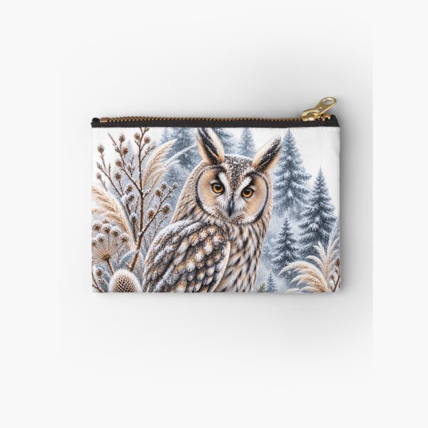 Item preview, Long-Eared Owl in a Frosty Winter Forest designed and sold by NiSchi LaVida.