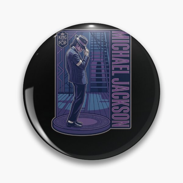 Item preview, Michael Jackson King of Pop Stage Pose Hat Glove Purple Blue Art Illustration designed and sold by QliumoPery.