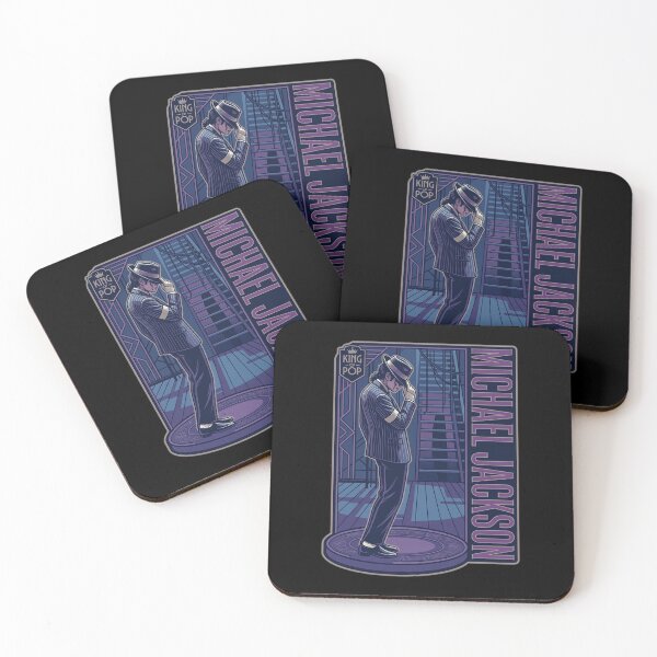 Item preview, Michael Jackson King of Pop Stage Pose Hat Glove Purple Blue Art Illustration designed and sold by QliumoPery.