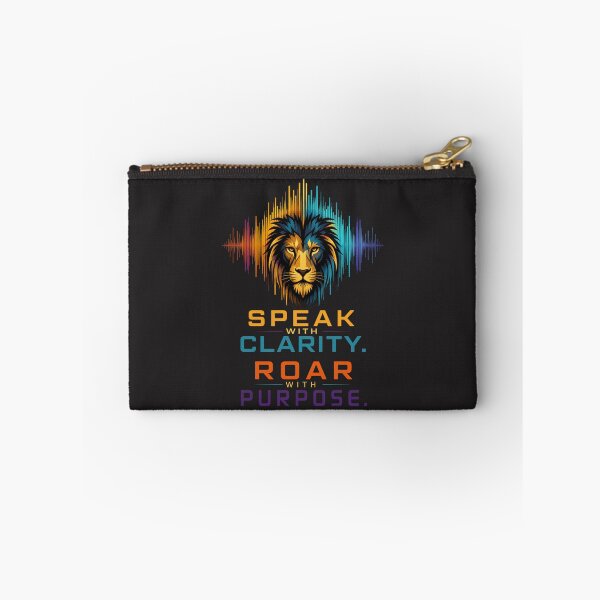 Item preview, Speak With Clarity Roar With Purpose Lion Quote Design designed and sold by Bennie Singh.