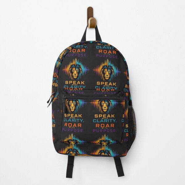 Item preview, Speak With Clarity Roar With Purpose Lion Quote Design designed and sold by Bennie Singh.