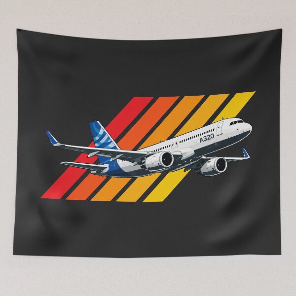 Item preview, A320 Aviation Retro Jetliner | Classic Commercial Airplane Graphic designed and sold by VoglR.