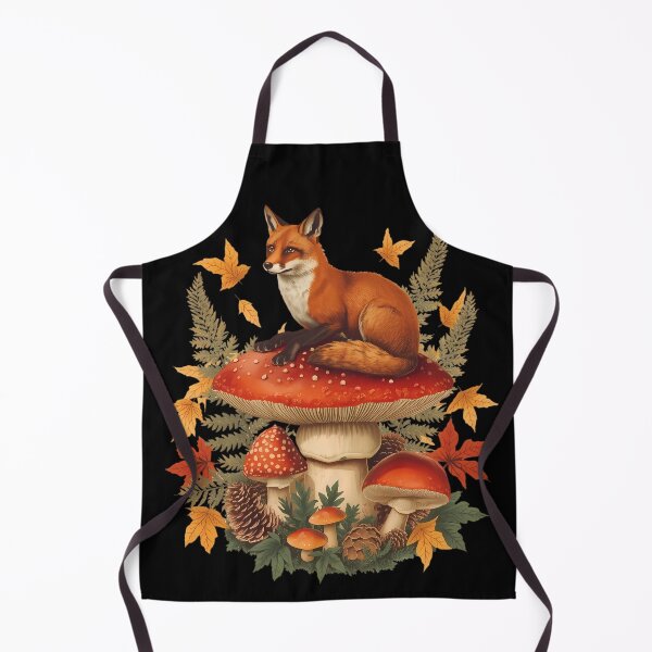 Item preview, Autumn Fox on Amanita Mushroom Dark Cottagecore Sticker designed and sold by Youram.