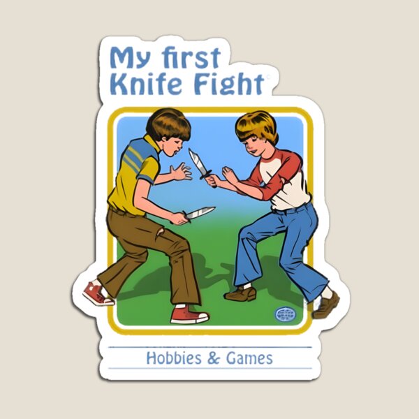 Item preview, My First Knife Fight Vintage Retro Style Graphic Design designed and sold by Thatboykolbe.