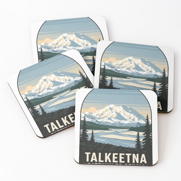 Item preview, Talkeetna Alaska Denali View Vintage Travel Badge designed and sold by DetourDgn.