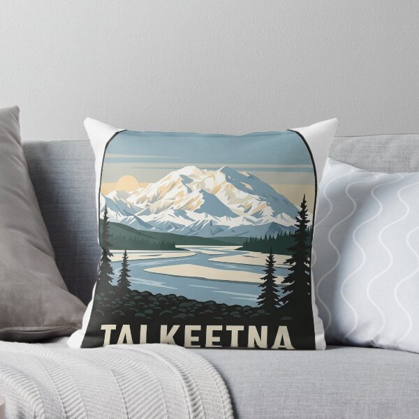 Item preview, Talkeetna Alaska Denali View Vintage Travel Badge designed and sold by DetourDgn.