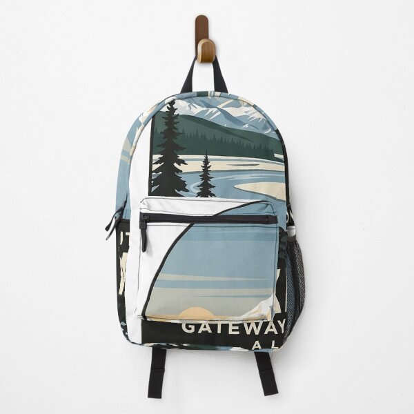 Item preview, Talkeetna Alaska Denali View Vintage Travel Badge designed and sold by DetourDgn.