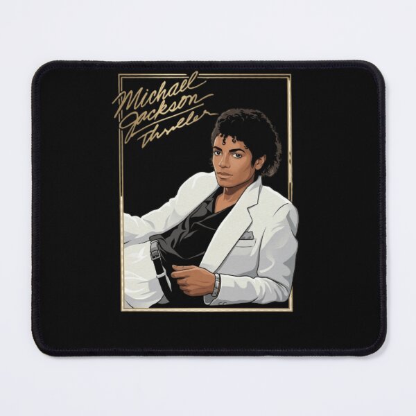 Item preview, Michael Jackson Thriller White Jacket Portrait Gold Signature 80s Pop Icon designed and sold by QliumoPery.