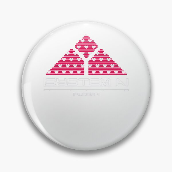 Item preview, System AI Floor 1 Retro Sci-Fi Game Interface Heart Pyramid Design designed and sold by Machomanshop.