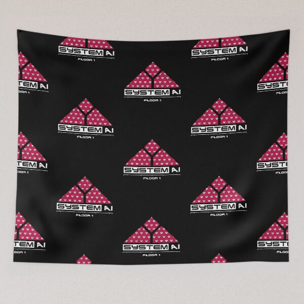 Item preview, System AI Floor 1 Retro Sci-Fi Game Interface Heart Pyramid Design designed and sold by Machomanshop.