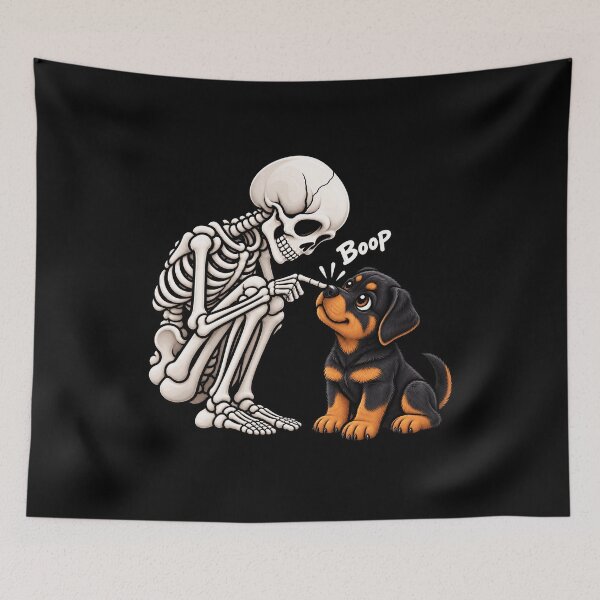 Item preview, Funny Skeleton Rottweiler Dog Boop Halloween Design Mom Dad designed and sold by rafaeltto.