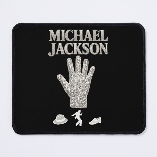 Item preview, Michael Jackson Sparkly Crystal Glove Hat Shoes Dance Silhouette Black Background designed and sold by QliumoPery.