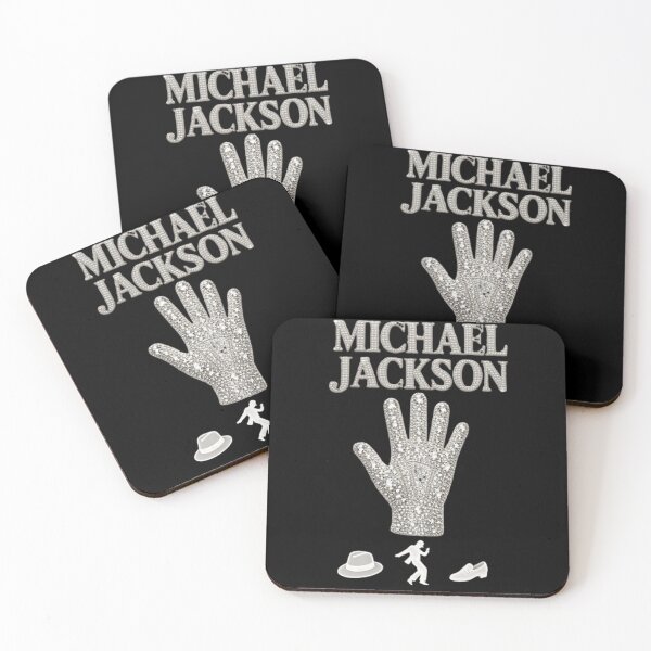 Item preview, Michael Jackson Sparkly Crystal Glove Hat Shoes Dance Silhouette Black Background designed and sold by QliumoPery.