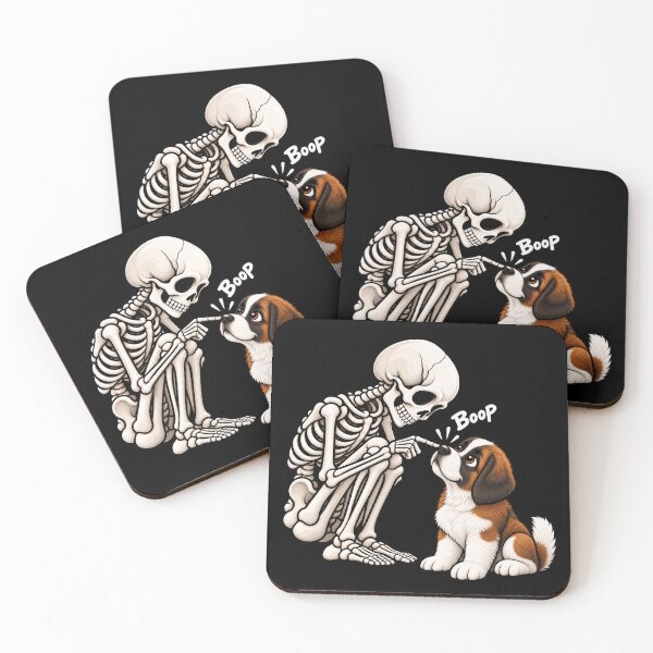 Item preview, Funny Skeleton Saint Bernard Dog Boop Halloween Design Mom Dad designed and sold by rafaeltto.