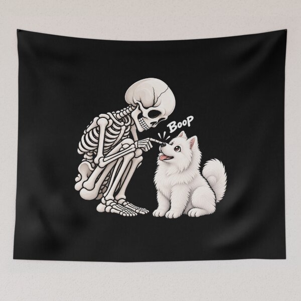 Item preview, Funny Skeleton Samoyed Dog Boop Halloween Design Mom Dad designed and sold by rafaeltto.