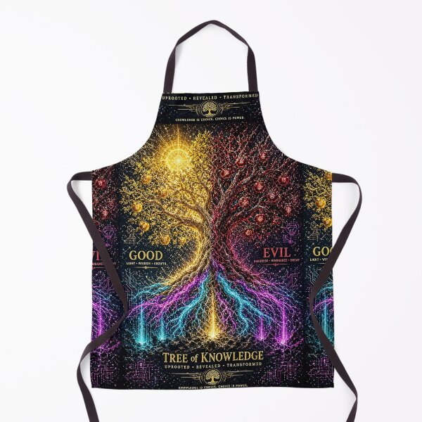 Item preview, Uprooting the Tree of Knowledge of Good and Evil – Funky Neon Duality Design designed and sold by The Crazy Monkey Design Studio.