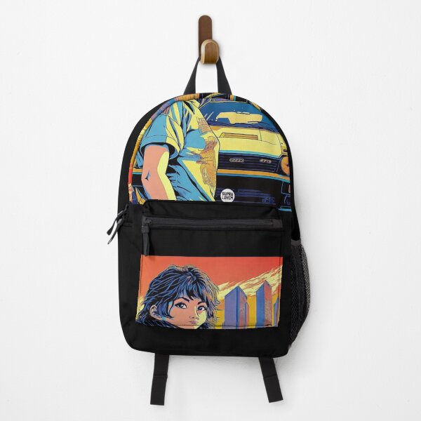 Item preview, Retro 1980s Anime Style Girl Classic Sports Car designed and sold by RolfThomas.