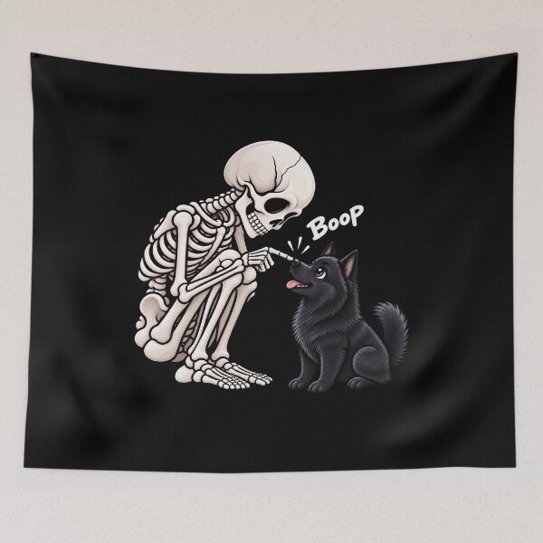 Item preview, Funny Skeleton Schipperke Dog Boop Halloween Design Mom Dad designed and sold by rafaeltto.