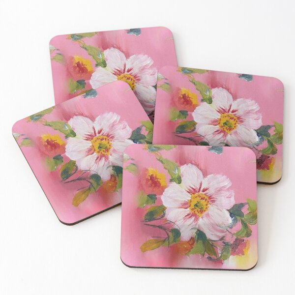 Item preview, White Jasmine on Pink designed and sold by wissal.studio.