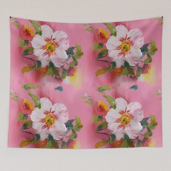 Item preview, White Jasmine on Pink designed and sold by wissal.studio.