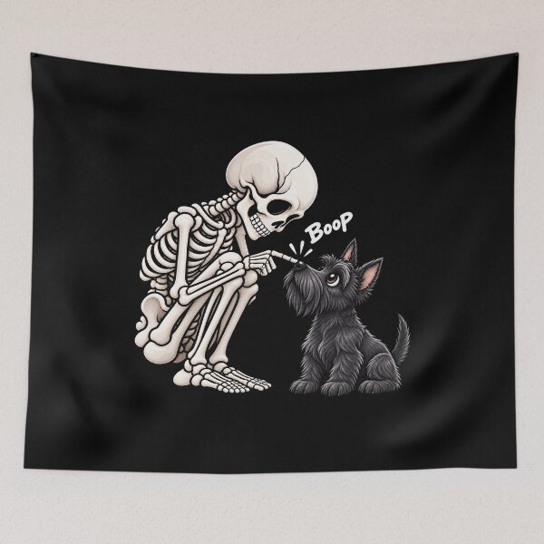 Item preview, Funny Skeleton Scottish Terrier Dog Boop Halloween Design Mom Dad designed and sold by rafaeltto.