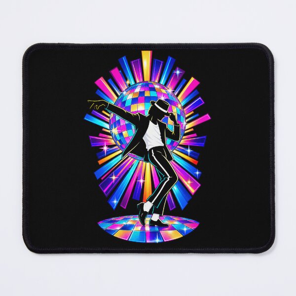 Item preview, Michael Jackson Neon Disco Ball Dance Pose Colorful Lights 80s Party designed and sold by QliumoPery.