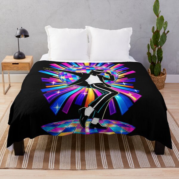 Item preview, Michael Jackson Neon Disco Ball Dance Pose Colorful Lights 80s Party designed and sold by QliumoPery.