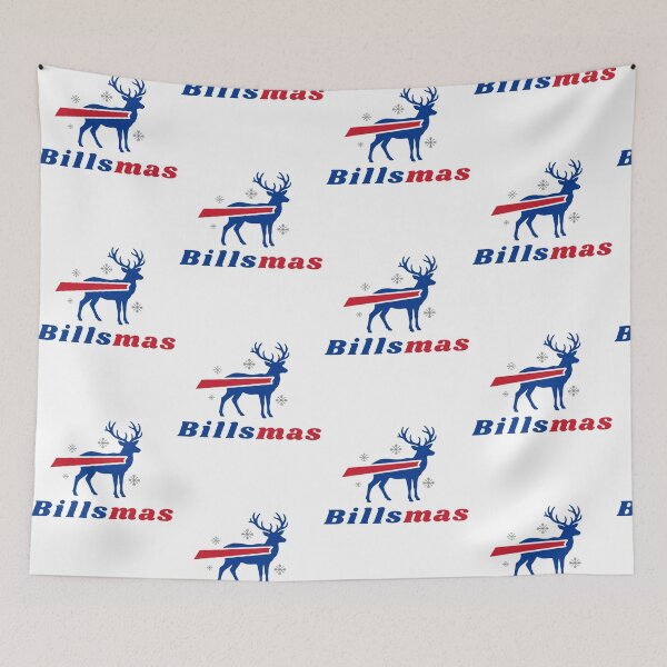 Item preview, Buffalo Bills Billsmas Reindeer Christmas Football Fan designed and sold by ViniBall.