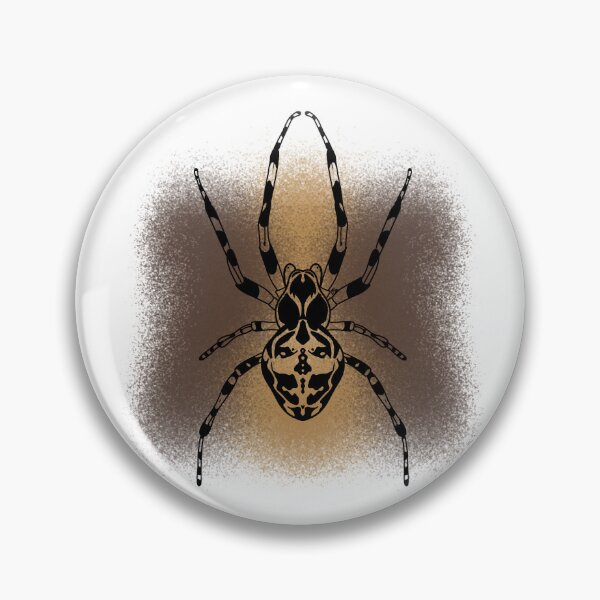 Item preview, Orb-Weaver Spider LIne-art (Yellow & Brown) designed and sold by Burnt_Pikachu.