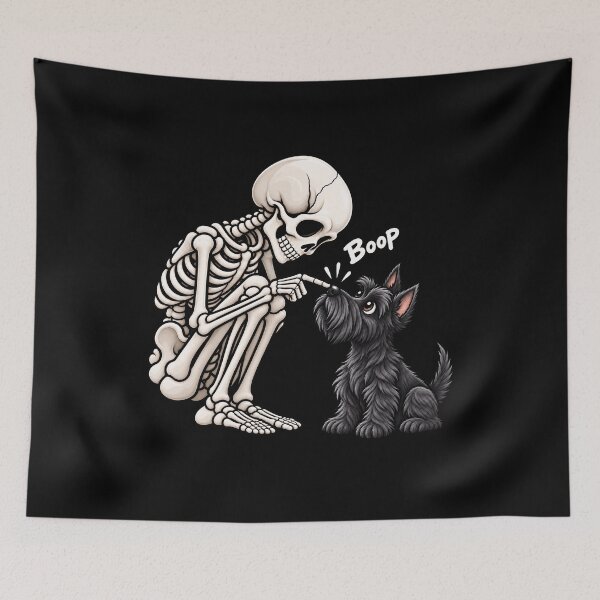 Item preview, Funny Skeleton Scottish Terrier Dog Boop Halloween Design Mom Dad designed and sold by rafaeltto.