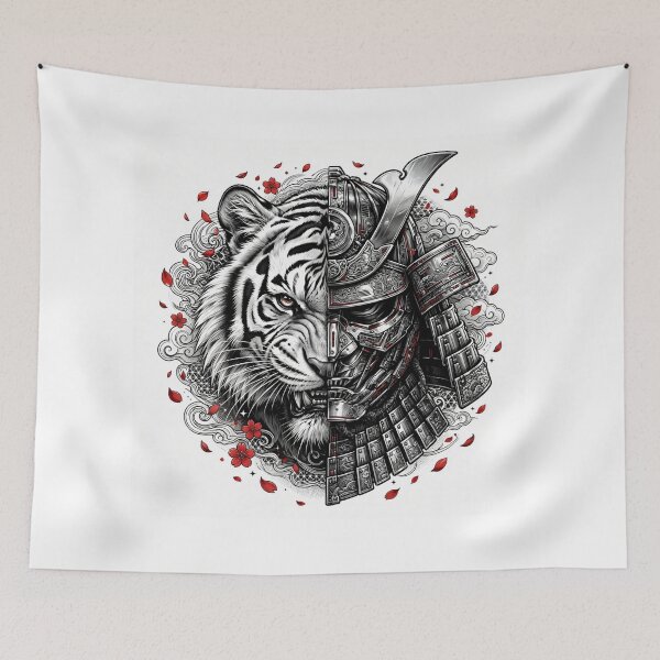 Item preview, Samurai Tiger Warrior - Japanese Bushido Ronin Art designed and sold by zwnexura.