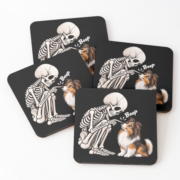 Item preview, Funny Skeleton Shetland Sheepdog Boop Halloween Design Mom Dad designed and sold by rafaeltto.