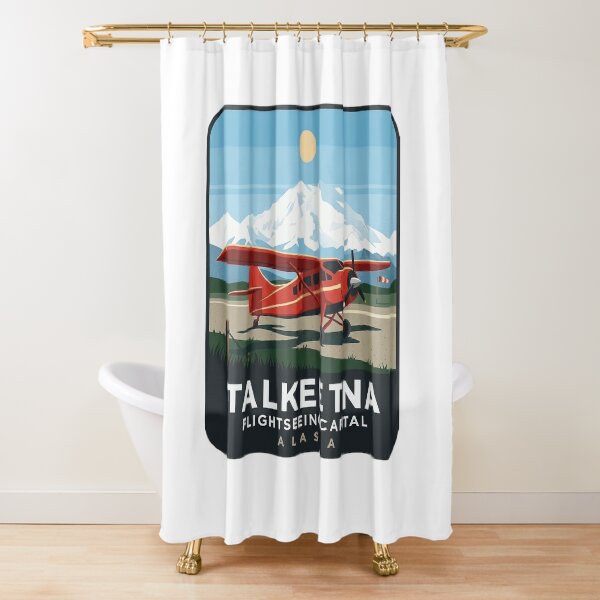 Artikelvorschau, Talkeetna Alaska Buschflugzeug-Rundflug-Retro-Aufkleber entworfen und verkauft von DetourDgn.