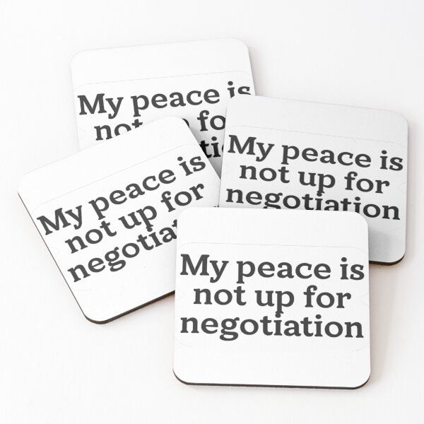 Item preview, My Peace Is Not Up For Negotiation Sticker designed and sold by MindfulMischief.