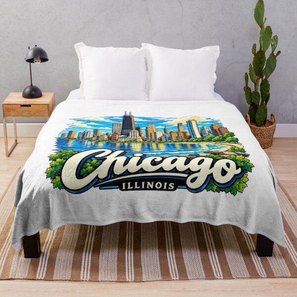 Item preview, Hand Drawn Chicago Illinois Travel Souvenir Landmark Gift designed and sold by MichaeIRellov.