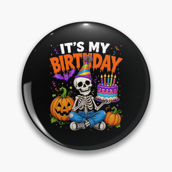 Item preview, It's My Birthday Skeleton Halloween Party Celebration designed and sold by RDGNR.