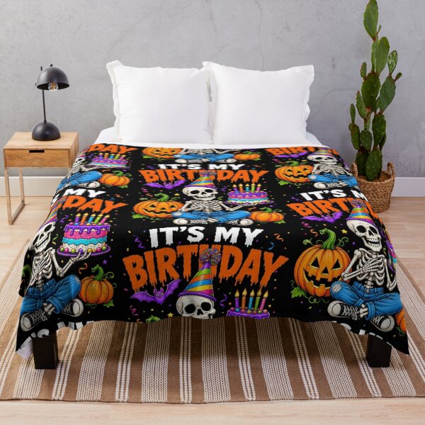 Item preview, It's My Birthday Skeleton Halloween Party Celebration designed and sold by RDGNR.
