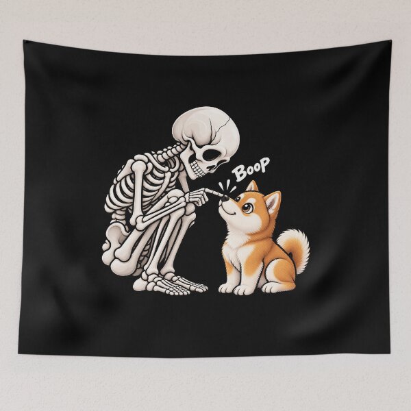 Item preview, Funny Skeleton Shiba Inu Dog Boop Halloween Design Mom Dad designed and sold by rafaeltto.