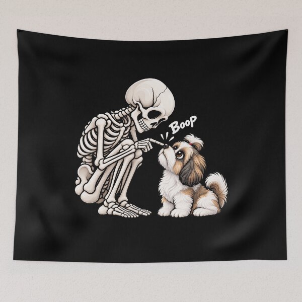 Item preview, Funny Skeleton Shih Tzu Dog Boop Halloween Design Mom Dad designed and sold by rafaeltto.