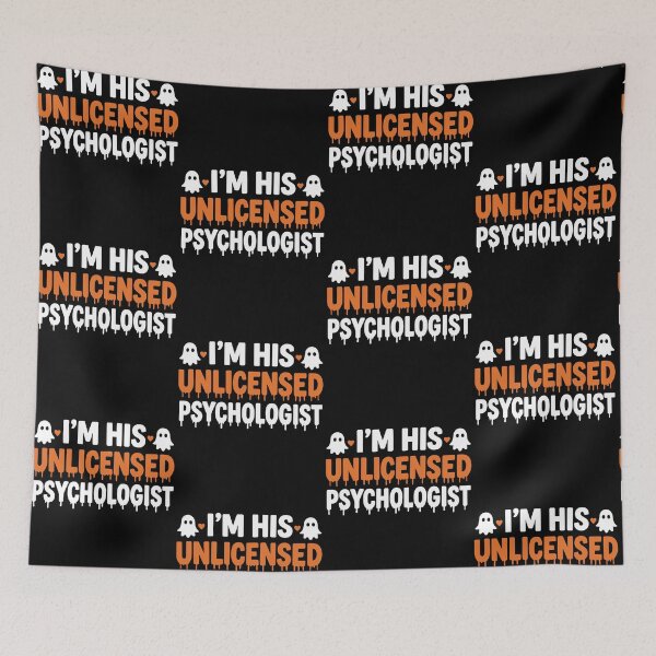 Item preview, I'm His Unlicensed Psychologist Ghost Halloween Humor designed and sold by cerima.