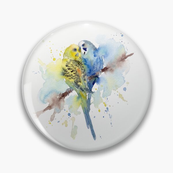 Item preview, Budgie Pair, Yellow and Blue designed and sold by caracatita75.